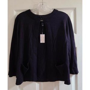 Lands End Outfitters Modal Textured Sweater Set Navy Blue Sz Small New with Tags